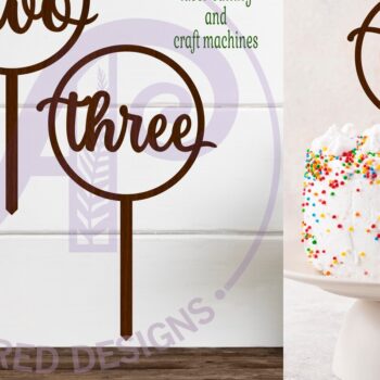 Intra απο ξύλο plywood 3mm-4mm πάχος - Circle Number Cake Topper Laser Cut Δίασταση 30x20 cm INTRAFABR-120251494 - Image 1