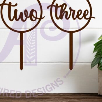 Intra απο ξύλο plywood 3mm-4mm πάχος - Circle Number Cake Topper Laser Cut Δίασταση 30x20 cm INTRAFABR-120251494 - Image 2