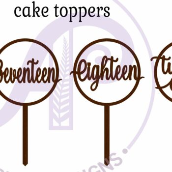 Intra απο ξύλο plywood 3mm-4mm πάχος - Circle Number Cake Toppers 16 17 18 21 Δίασταση 30x20 cm INTRAFABR-120251637 - Image 4