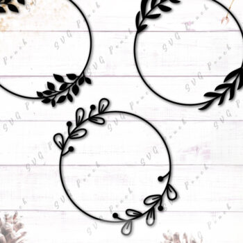 Intra απο ξύλο plywood 3mm-4mm πάχος - Στεφάνι κύκλου με φύλλα  Δίασταση 20x25 cm INTRAFABR-117745768 - Image 1