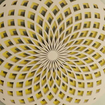 Intra απο ξύλο plywood 3mm-4mm πάχος - Κύκλος Yantra Στολίδι Δίασταση 6x6 cm INTRAFABR-113704239 - Image 1