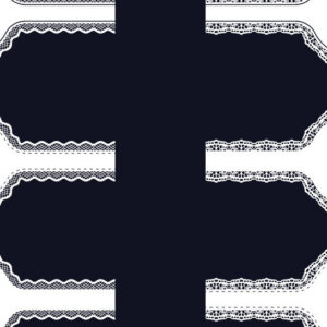 Intra απο ξύλο plywood 3mm-4mm πάχος - Κυκλικό φιόγκο με κορνίζα με δαντέλα  Σχέδιο Δίασταση 20x25 cm INTRAFABR-112799754