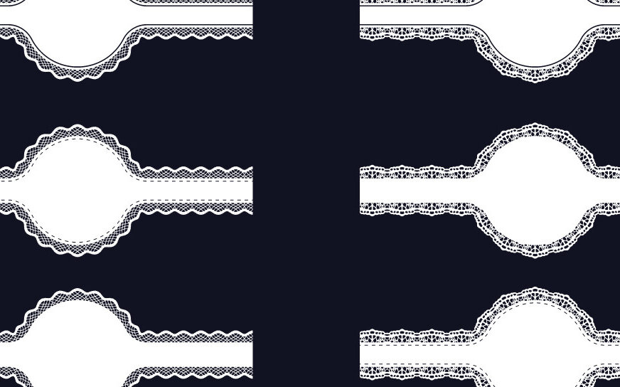 Intra απο ξύλο plywood 3mm-4mm πάχος - Κυκλικό φιόγκο με κορνίζα με δαντέλα  Σχέδιο Δίασταση 20x25 cm INTRAFABR-112799754