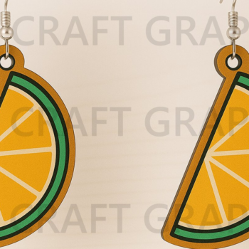 Intra απο ξύλο plywood 3mm-4mm πάχος - Σκουλαρίκια Citrus Slice  Δίασταση 3x3 cm INTRAFABR-123395831 - Image 1