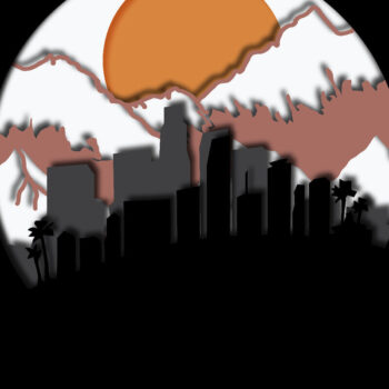 Intra απο ξύλο plywood 3mm-4mm πάχος - City 3D Shadow Box Paper Cut   Δίασταση 25x25 cm INTRAFABR-30717363 - Image 1