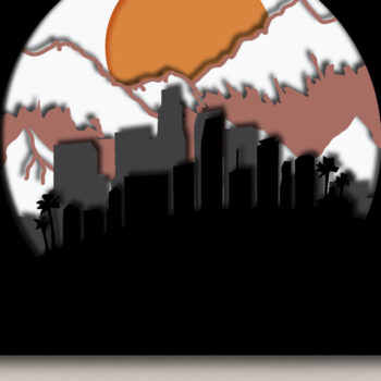 Intra απο ξύλο plywood 3mm-4mm πάχος - City 3D Shadow Box Paper Cut   Δίασταση 25x25 cm INTRAFABR-30717363 - Image 2