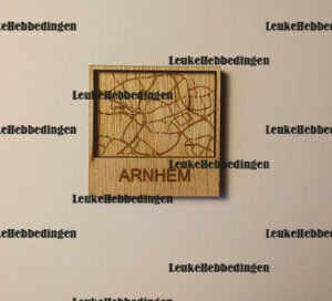 Intra απο ξύλο plywood 3mm-4mm πάχος - Χάρτης πόλης Arnhem Κάτοψη για λέιζερ Δίασταση 30x30 cm INTRAFABR-87828744