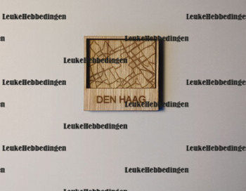 Intra απο ξύλο plywood 3mm-4mm πάχος - Χάρτης πόλης Κάτοψη της Χάγης για λέιζερ Δίασταση 30x30 cm INTRAFABR-87829913 - Image 1