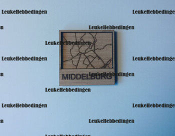 Intra απο ξύλο plywood 3mm-4mm πάχος - Χάρτης πόλης Middelburg Κάτοψη Laser Δίασταση 30x30 cm INTRAFABR-87833950 - Image 1
