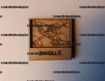 Intra απο ξύλο plywood 3mm-4mm πάχος - Χάρτης πόλης Zwolle Κάτοψη για λέιζερ Δίασταση 30x30 cm INTRAFABR-87835707 - Image 1