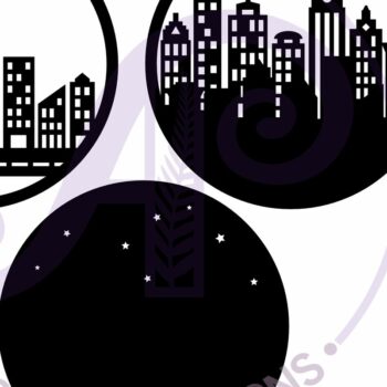 Intra απο ξύλο plywood 3mm-4mm πάχος - Πινακίδα τέχνης τοίχου με στρώσεις σκηνής πόλης,  Δίασταση 40x50 cm INTRAFABR-97337235 - Image 3