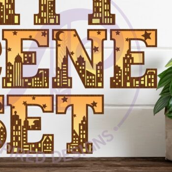 Intra απο ξύλο plywood 3mm-4mm πάχος - Σκηνή πόλης Γράμματα Αλφάβητο Σετ X 51 Δίασταση 30x20 cm INTRAFABR-95280533 - Image 1