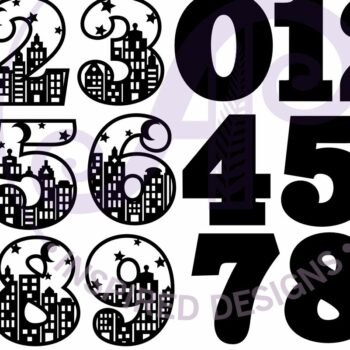 Intra απο ξύλο plywood 3mm-4mm πάχος - Σκηνή πόλης αριθμός δύο επιπέδων επιγραφή τοίχου Δίασταση 30x20 cm INTRAFABR-95480115 - Image 2