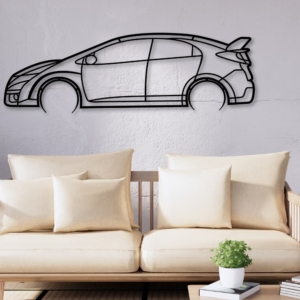 Intra απο ξύλο plywood 3mm-4mm πάχος - Civic FK2 Laser Cut Car Silhouette Δίασταση 20x20 cm INTRAFABR-110941733