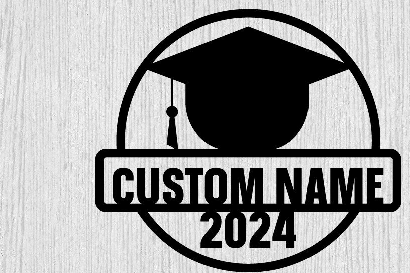 Intra απο ξύλο plywood 3mm-4mm πάχος - Κατηγορία 2024 Graduation Metal Laser Cut Δίασταση 40x50 cm INTRAFABR-100257783