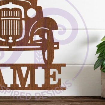 Intra απο ξύλο plywood 3mm-4mm πάχος -  Κλασικού ονόματος αυτοκινήτου   Laser Cut Δίασταση 30x20 cm INTRAFABR-102624940 - Image 1