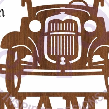 Intra απο ξύλο plywood 3mm-4mm πάχος -  Κλασικού ονόματος αυτοκινήτου   Laser Cut Δίασταση 30x20 cm INTRAFABR-102624940 - Image 3