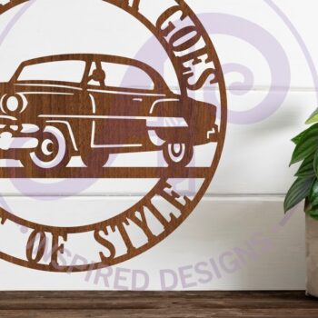 Intra απο ξύλο plywood 3mm-4mm πάχος - Κλασική επιγραφή αυτοκινήτου, . Διάνυσμα Δίασταση 40x50 cm INTRAFABR-81306256 - Image 1