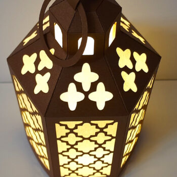 Intra απο ξύλο plywood 3mm-4mm πάχος - Κλασικό χάρτινο φανάρι  για Cricut Δίασταση 20x20 cm INTRAFABR-78166147 - Image 4