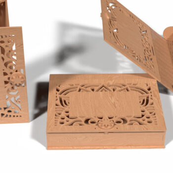 Intra απο ξύλο plywood 3mm-4mm πάχος - Κλασικό μοτίβο Laser Cut Box Δίασταση 30x30 cm INTRAFABR-118197085 - Image 4