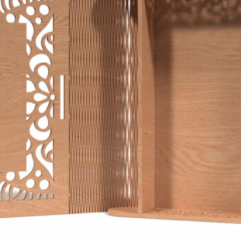 Intra απο ξύλο plywood 3mm-4mm πάχος - Κλασικό μοτίβο Laser Cut Box Δίασταση 30x30 cm INTRAFABR-118197085 - Image 7