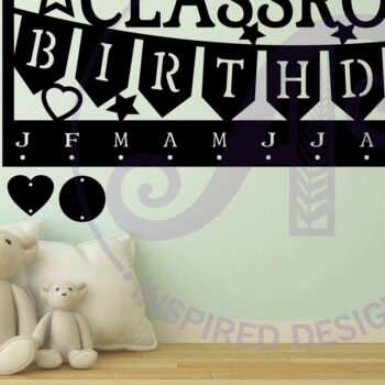 Intra απο ξύλο plywood 3mm-4mm πάχος - Classroom Birthday Monthly Planner Δίασταση 40x50 cm INTRAFABR-95144934 - Image 2