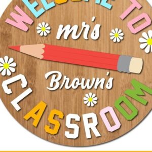 Intra απο ξύλο plywood 3mm-4mm πάχος - Ταμπέλα καλωσορίσματος στην τάξη Κρεμάστρα πόρτας  Δίασταση 20x20 cm INTRAFABR-120969986