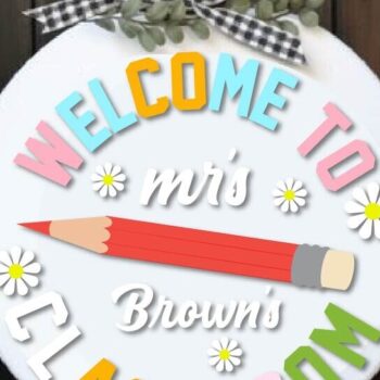 Intra απο ξύλο plywood 3mm-4mm πάχος - Ταμπέλα καλωσορίσματος στην τάξη Κρεμάστρα πόρτας  Δίασταση 20x20 cm INTRAFABR-120969986 - Image 3