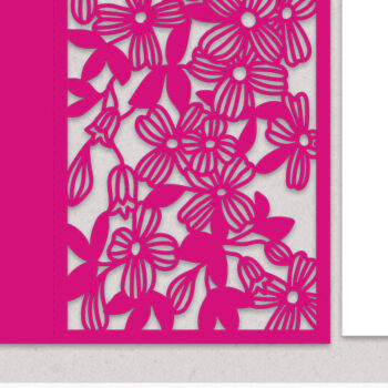 Intra απο ξύλο plywood 3mm-4mm πάχος - Ευχετήρια κάρτα Clematis Floral Δίασταση 7x5 cm INTRAFABR-4257441 - Image 2