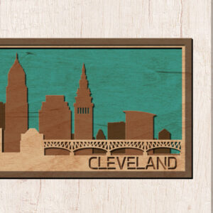 Intra απο ξύλο plywood 3mm-4mm πάχος - Cleveland Skyline Laser Cut, Multi-layer Δίασταση 30x20 cm INTRAFABR-14911891