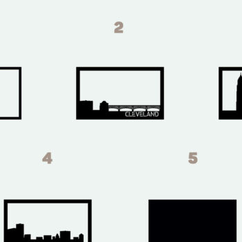 Intra απο ξύλο plywood 3mm-4mm πάχος - Cleveland Skyline Laser Cut, Multi-layer Δίασταση 30x20 cm INTRAFABR-14911891 - Image 2