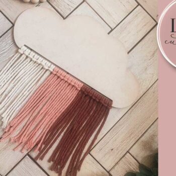 Intra απο ξύλο plywood 3mm-4mm πάχος - Cloud Macrame  Δίασταση 30x20 cm INTRAFABR-74748613 - Image 4