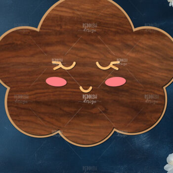 Intra απο ξύλο plywood 3mm-4mm πάχος - Cloud Wooden Nursery Cut Laser Δίασταση 20x20 cm INTRAFABR-120626873 - Image 1