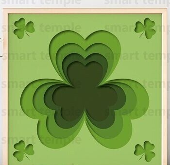 Intra απο ξύλο plywood 3mm-4mm πάχος - Clover 3d Light Box, Clover Εκτυπώσιμο Δίασταση 20x20 cm INTRAFABR-81176952 - Image 1