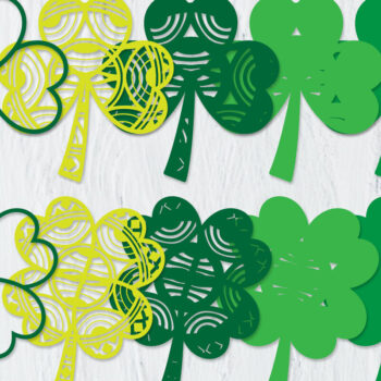 Intra απο ξύλο plywood 3mm-4mm πάχος - Clover Mandala 3D Layered Papercut Δίασταση 30x30 cm INTRAFABR-89420555 - Image 2