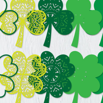 Intra απο ξύλο plywood 3mm-4mm πάχος - Clover Mandala 3D Layered Papercut Δίασταση 30x30 cm INTRAFABR-89420654 - Image 2