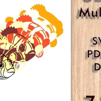 Intra απο ξύλο plywood 3mm-4mm πάχος - Αρχεία Clown Fish 3d  Multilayer Δίασταση 91x5 cm INTRAFABR-112109291 - Image 3