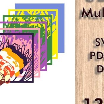 Intra απο ξύλο plywood 3mm-4mm πάχος - Αρχεία πολλαπλών επιπέδων Clown Fish 3d Δίασταση 84x9 cm INTRAFABR-112111123 - Image 3