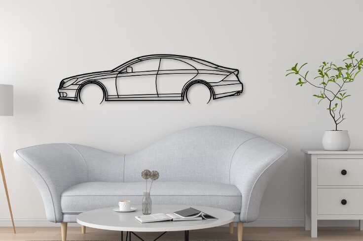 Intra απο ξύλο plywood 3mm-4mm πάχος - CLS C219 Laser Cut Car Silhouette Δίασταση 20x20 cm INTRAFABR-111058101