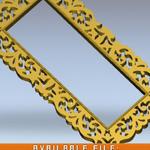 Intra απο ξύλο plywood 3mm-4mm πάχος - CNC Laser Cut Mirror Frame Graphic Δίασταση 20x25 cm INTRAFABR-123164112