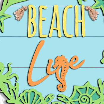 Intra απο ξύλο plywood 3mm-4mm πάχος - Καλοκαιρινή κρεμάστρα για παραθαλάσσια ζωή Δίασταση 30x20 cm INTRAFABR-105822423 - Image 1