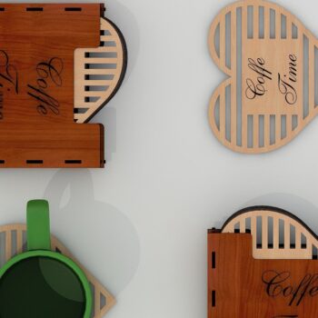 Intra απο ξύλο plywood 3mm-4mm πάχος - Κουτί σουβέρ και σουβέρ καρδιάς  Δίασταση 30x20 cm INTRAFABR-40160878 - Image 1