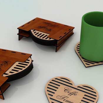 Intra απο ξύλο plywood 3mm-4mm πάχος - Κουτί σουβέρ και σουβέρ καρδιάς  Δίασταση 30x20 cm INTRAFABR-40160878 - Image 3