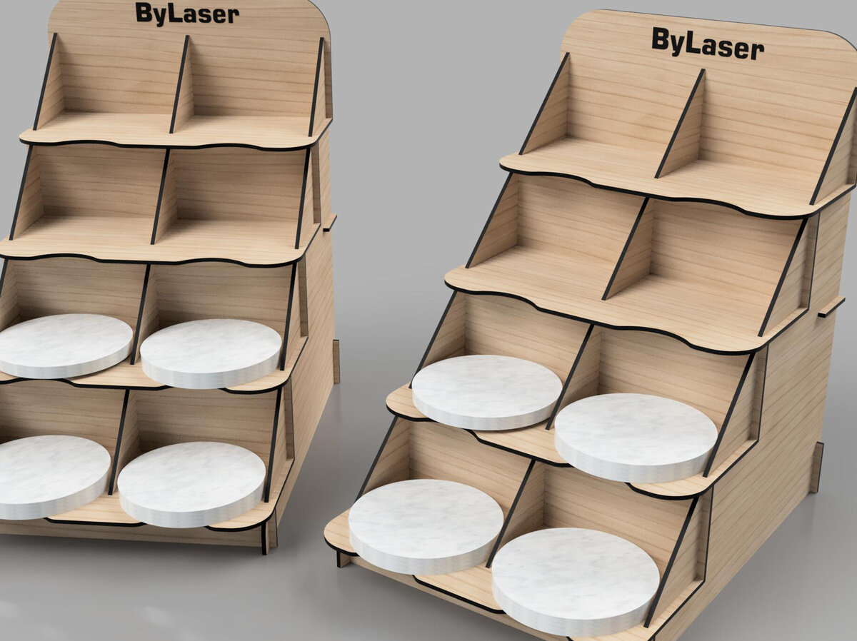 Intra απο ξύλο plywood 3mm-4mm πάχος - Στάση επίδειξης πάγκου σουβέρ Δίασταση 20x20 cm INTRAFABR-108550926