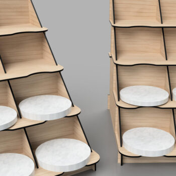 Intra απο ξύλο plywood 3mm-4mm πάχος - Στάση επίδειξης πάγκου σουβέρ Δίασταση 20x20 cm INTRAFABR-108550926 - Image 6