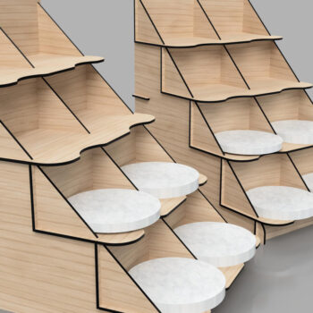 Intra απο ξύλο plywood 3mm-4mm πάχος - Στάση επίδειξης πάγκου σουβέρ Δίασταση 20x20 cm INTRAFABR-108550926 - Image 7