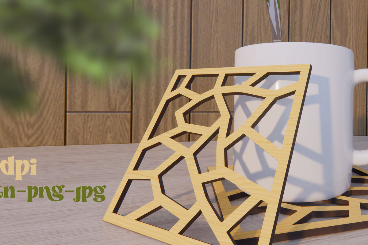 Intra απο ξύλο plywood 3mm-4mm πάχος - Σχεδιασμός σουβέρ Δίασταση 30x20 cm INTRAFABR-79049987