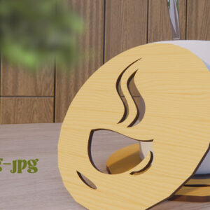 Intra απο ξύλο plywood 3mm-4mm πάχος - Σχεδιασμός σουβέρ Κοπή λέιζερ. Δίασταση 15x15 cm INTRAFABR-79072008