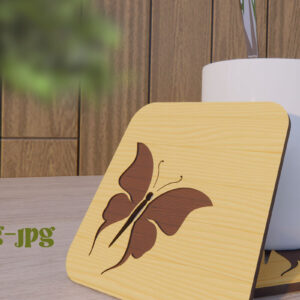 Intra απο ξύλο plywood 3mm-4mm πάχος - Σχεδιασμός σουβέρ Δίασταση 15x15 cm INTRAFABR-79072033