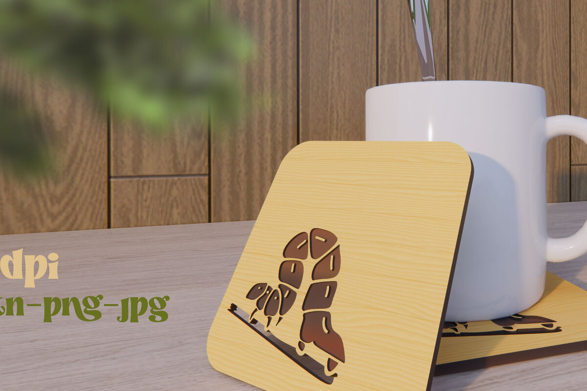 Intra απο ξύλο plywood 3mm-4mm πάχος - Σχεδιασμός σουβέρ Δίασταση 15x15 cm INTRAFABR-79072076